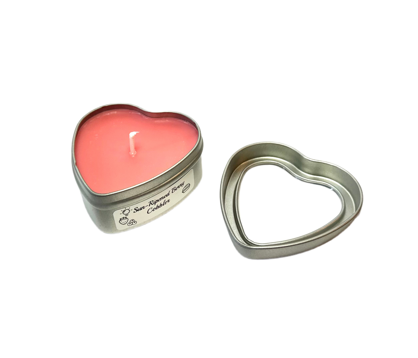 Sun-Ripened Berry Cobbler 2oz Heart-Shaped Soy Wax Candle